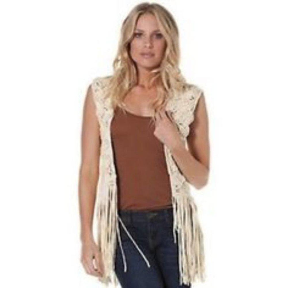 Billabong Boho Style Macrame Vest